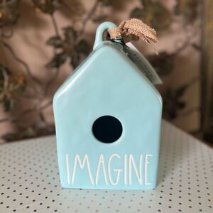 Rae Dunn Imagine Baby Blue Birdhouse - Perfect for a nursery